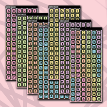 Load image into Gallery viewer, Pastel Bead Letter Sticker Sheet