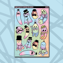 Load image into Gallery viewer, Pastel Dapper Boos Deco Sticker Sheets