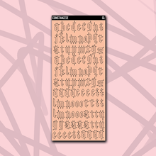 Load image into Gallery viewer, Pastel Gothic Letter Sticker Sheet