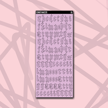Load image into Gallery viewer, Pastel Gothic Letter Sticker Sheet