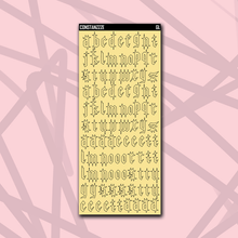 Load image into Gallery viewer, Pastel Gothic Letter Sticker Sheet