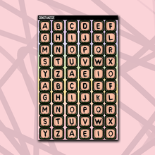 Load image into Gallery viewer, Pastel Jumbo Bead Letter Sticker Sheet