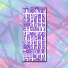 Load image into Gallery viewer, Space Kandi Label Letter Sticker Sheet