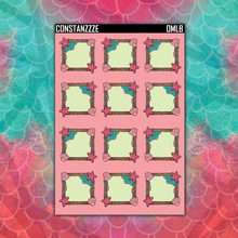 Load image into Gallery viewer, Red Mermaid Box Sticker Sheet