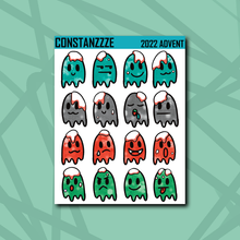 Load image into Gallery viewer, Spooky Winter Ghostie Sticker Sheet