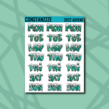 Load image into Gallery viewer, Spooky Winter Snow Days Sticker Sheet