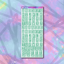 Load image into Gallery viewer, Space Kandi Label Letter Sticker Sheet