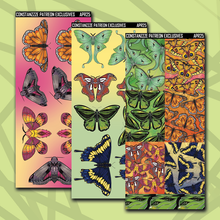 Load image into Gallery viewer, Traditional Moths + Butterflies Deco+ Sticker Sheets