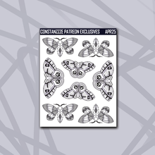 Load image into Gallery viewer, White Moths + Butterflies Deco Sticker Sheets