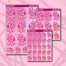 Load image into Gallery viewer, Valentine Balloon Dog Sticker Sheet