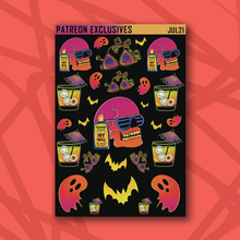 Load image into Gallery viewer, Blackout Spooky Summer Mixed Deco Sticker Sheets