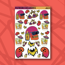Load image into Gallery viewer, Spooky Summer Mixed Deco Sticker Sheets