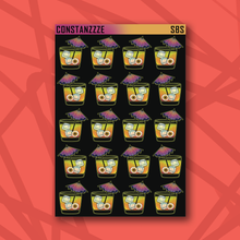 Load image into Gallery viewer, Blackout Spooky Summer Drink Sticker Sheets