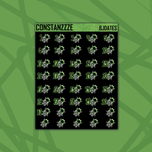 Load image into Gallery viewer, Beetle Date Sticker Sheet