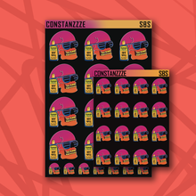 Load image into Gallery viewer, Blackout Spooky Summer Skull Sunblock Sticker Sheets