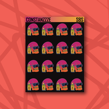 Load image into Gallery viewer, Blackout Spooky Summer Skull Sunblock Sticker Sheets