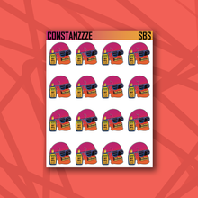 Load image into Gallery viewer, Spooky Summer Skull Sunblock Sticker Sheets