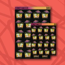 Load image into Gallery viewer, Blackout Spooky Summer Drink Sticker Sheets