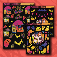 Load image into Gallery viewer, Blackout Spooky Summer Mixed Deco Sticker Sheets