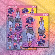 Load image into Gallery viewer, Wild 2024 Blue Hair Llama Babe Sticker Sheet