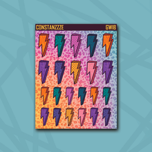 Load image into Gallery viewer, Race To Wild Lightning Bolt Sticker Sheet
