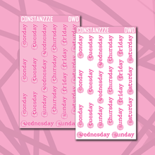 Load image into Gallery viewer, Daisy Witch Days of the Week Sticker Sheet