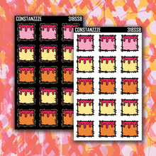 Load image into Gallery viewer, Small 318 Drippy Stitched Box Sticker Sheet