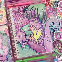 Load image into Gallery viewer, Drippy Love Kiss Reusable Sticker Book