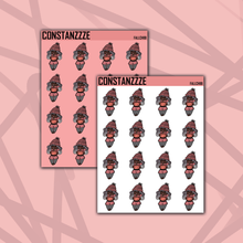 Load image into Gallery viewer, Fall Chibi (Dark Skin Tone) Sticker Sheet