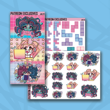 Load image into Gallery viewer, Gamer Girlz Box, Chibi, and Block Deco Sticker Sheets