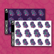 Load image into Gallery viewer, Small Love Zombie Chibi Mermaid Sticker Sheet