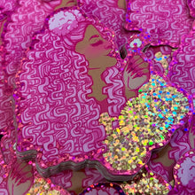 Load image into Gallery viewer, Dandelion Glitter Vinyl Sticker