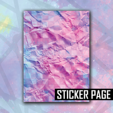 Load image into Gallery viewer, Kandi Galaxy Crumpled Sticker/Paper Page