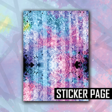 Load image into Gallery viewer, Kandi Galaxy Textured Splatter Sticker/Paper Page