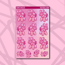 Load image into Gallery viewer, Valentine Balloon Dog Sticker Sheet
