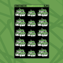 Load image into Gallery viewer, Blackout Beetle 🧃 Pumpkin Sticker Sheet