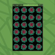 Load image into Gallery viewer, Blackout Argentina Rose Sticker Sheet