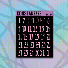 Load image into Gallery viewer, Pastel Large Number Sticker Sheet (choose your color)
