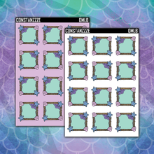 Load image into Gallery viewer, Purple Mermaid Box Sticker Sheet