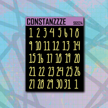 Load image into Gallery viewer, Pastel Large Number Sticker Sheet (choose your color)