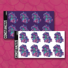 Load image into Gallery viewer, Love Zombie Chibi Mermaid Sticker Sheet