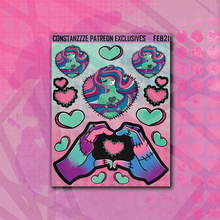 Load image into Gallery viewer, Love Zombie Deco Sticker Sheets