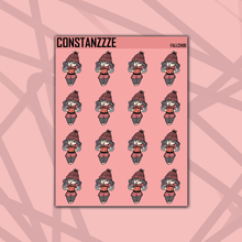 Load image into Gallery viewer, Fall Chibi (Light Skin Tone) Sticker Sheet