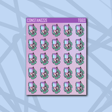 Load image into Gallery viewer, Teal Gamer Girl Chibi (LS) Sticker Sheet