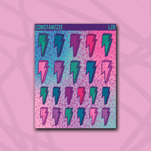 Load image into Gallery viewer, Love Zombie Racer Lightning Bolt Sticker Sheet