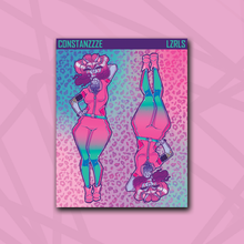 Load image into Gallery viewer, Love Zombie Racer Llama Babe Sticker Sheet