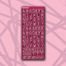 Load image into Gallery viewer, CPC Label Letter Sticker Sheet