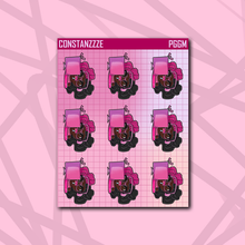 Load image into Gallery viewer, Pink Gamer Girl Chibi (DS) Sticker Sheet