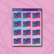 Load image into Gallery viewer, Love Zombie Racer Checker Flags Sticker Sheet