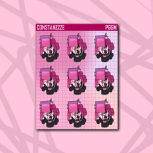 Load image into Gallery viewer, Pink Gamer Girl Chibi (LS) Sticker Sheet